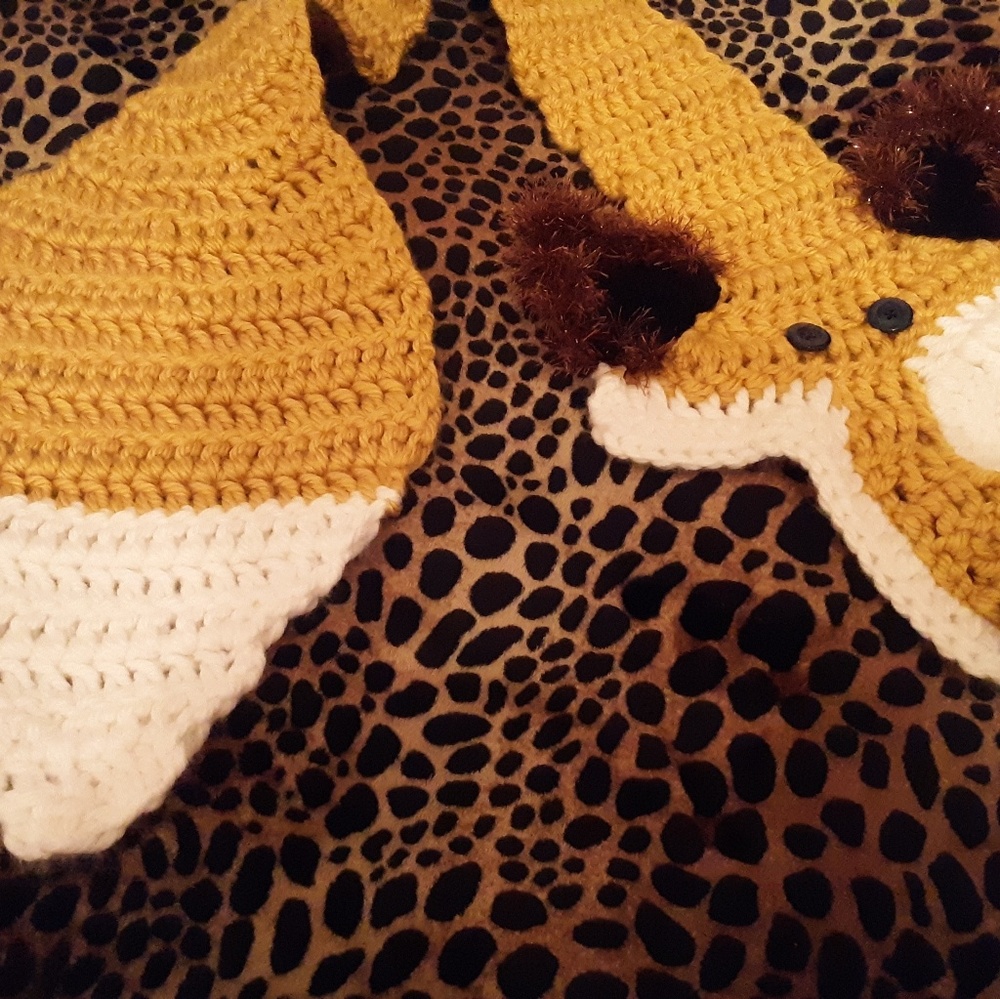 Handcrafted Crocheted Fox Scarf